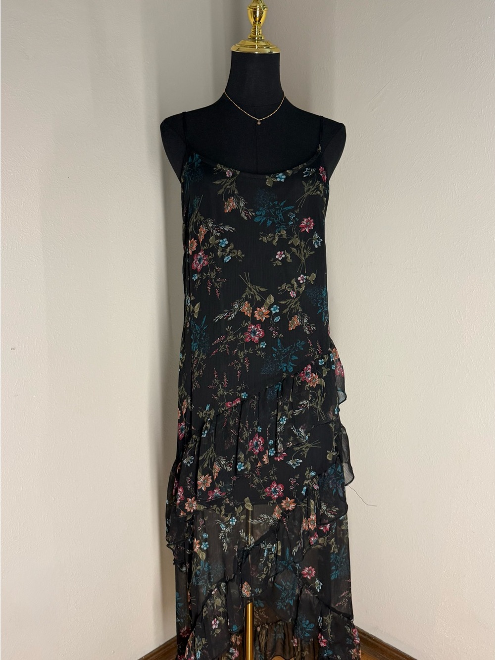 Vintage Floral Tiered Maxi Dress by New Look
